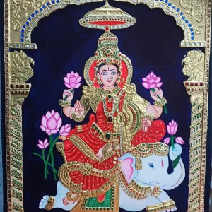 Sri Gajalakshmi Devi Tanjore Painting