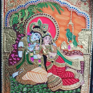 Sri Radha Krishna Tanjore Painting