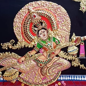 Indonesia Saraswathi Devi Tanjore Painting