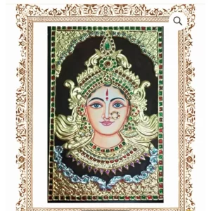 Sri Laxmi Devi Face Tanjore Painting
