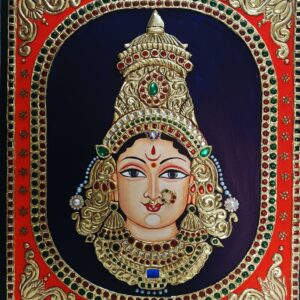 Sri Lakshmi Devi Face – Traditional Tanjore Painting